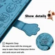 Чохол Embossed Cat and Dog для iPhone XS Max книжка з візитницею шкіра PU блакитний - зображення 7