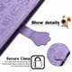 Чехол Embossed Cat and Dog для Motorola Edge 50 Fusion книжка кожа PU с визитницей фиолетовый - изображение 5