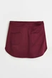 Короткая бордовая атласная юбка L 1106147001 H&M - изображение 2