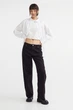Широкие саржевые штаны H&M размер 38 черные 1087809001 - изображение 1
