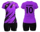 Форма волейбольная женская RIGO RAPTOR Black-Violet XL - изображение 2
