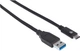 Кабель Manhattan USB 3.1 Type-C - USB 3.0 Type-A 1 м Black (766623353373) - зображення 1
