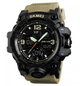 Наручные мужские часы Skmei 1155BKH с подсветкой 5 АТМ Khaki-Black (7_01109) - изображение 2