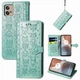 Чохол Embossed Cat and Dog для Motorola Moto G32 книжка шкіра PU з м'ятний візитницею - зображення 1