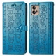Чохол Embossed Cat and Dog для Motorola Moto G32 книжка шкіра PU з візитницею блакитний - зображення 4