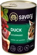 Вологий корм для котів Savory з качкою 400 г (4820232630624) - зображення 1