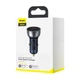 65w автомобільний зарядний пристрій Baseus Digital Display USB + Type c 7 A Car Charger, швидка зарядка Gray - зображення 11