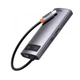 USB-Hub Baseus Metal Gleam Series 6-in-1 Multifunctional Type-C HUB Docking Station Gray - изображение 4