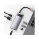 USB-Hub Baseus Metal Gleam Series 6-in-1 Multifunctional Type-C HUB Docking Station Gray - изображение 6