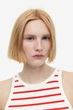 Топ H&M M біло червоний смужка 21111049251 - зображення 3