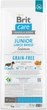 Корм для молодых собак больших пород Brit Care Dog Grain-free Junior Large Breed беззерновой с лососем 12 кг (8595602558865) - изображение 2