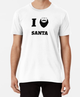 Мужская Новогодняя футболка Stedman с принтом I love Santa Люблю Санту Белый M - изображение 1