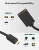 Кабель Micro HDMI штекер to HDMI 2.0 Ugreen разъем 4K 60Hz 22CM Black (20134) - изображение 7