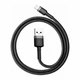 Кабель зарядний Baseus Cafule Cable USB to Lightning 2.4A 1m Grey Black (CALKLF-BG1) - зображення 13
