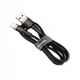 Кабель зарядний Baseus Cafule Cable USB to Lightning 2.4A 1m Gold Black (CALKLF-BV1) - зображення 2