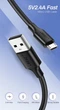 Кабель зарядный Ugreen Micro USB 2.0 5V2.4A 2M Black (US289) - изображение 13