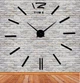 Настенные часы DIY 3D "TimeLine" черные - Большие бескаркасные 3Д часы 60-130 см, самоклеящиеся (101121) - изображение 2
