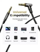 Кабель аудіо Ugreen 3.5 mm Hi-Fi AUX нейлоновий плетений стереокабель 1M Black (AV139) - зображення 14