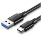 Кабель зарядный Ugreen USB 3.0 to Type-C 0.25М Black (US184) - изображение 7