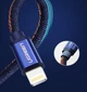 Зарядний кабель Ugreen MFi сертифікований lightning з алюмінієвим корпусом 0.25М Jeans (US247) - зображення 7