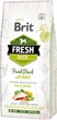 Сухой корм для активных взрослых собак Brit Fresh Active Run & Work с уткой и пшеном 12 кг (8595602530816) - изображение 1