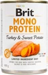 Вологий корм для собак Brit Mono Protein з індичкою та бататом 400 г (8595602529759) - изображение 1