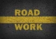 Популярные флизелиновые фотообои 254x184 см Асфальтовая дорога с надписью ROAD WORK (3724V4)+клей - изображение 1