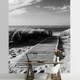 Флизелиновые фотообои в гостиную 206x275 см Черно-белые 3Д Дорога ведет на пляж (1022VEA) +клей - изображение 1