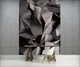 Флизелиновые фотообои 3d 184x254 см Абстракция геометрия углов в темном оттенке (3062V4A) +клей - изображение 1