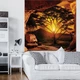 Флизелиновые 3д фотообои на стену 184x254 см Вид из пещеры на закат (10260V4A)+клей - изображение 1