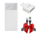 Набір: Павербанк з цифровим дисплеєм "Powerbank Baseus Bipow PPDML" 30000 mAh, мережний зарядний пристрій "everActive SC-400" потужністю 25W та дата-кабель зарядки USB - Type-C "everActive CBB-1CG" у ПОДАРУНОК! - зображення 1