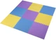 Килимок пазл HMS One Fitness MP10 10 мм 9 елементів Yellow-Blue-Purple (5907695592030) - зображення 1