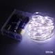 Новогодняя светодиодная гирлянда нить Роса 200 LED 20 метров Белый на батарейках 3АА - изображение 1
