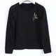 Жіночий реглан з вишивкою Ladan Колоски 52 Чорний (FW1-KOLOSKYCHORNA) - зображення 1