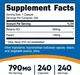 Бетаин HCl + пепсин Nutricost Betaine HCl + Pepsin 240 капсул - зображення 2