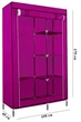 Шкаф тканевый раскладной Stenson 105х45х175 см R30898 pink Розовый - изображение 4