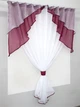 Кухонна занавіска VR-Textil № 114к ламбрекен і тюль бордовий з білим 270х170 см (52-0532) - зображення 2