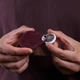 Шкіряний чохол-брелок для AirTag INCARNE Key Tag Бордо - зображення 2