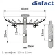 Універсальна клапан/сітка/накладка для сифона кухонної мийки DISFACT KSPS-PRO (83mm) 2 рівня висоти - зображення 3