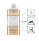 Флешка 32gb 3в1 для Windows 7/8/10/11/Linux/iPhone 6-12/Android MicroUSB (gold) - изображение 1