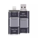 Флешка 32gb 3в1 для Windows 7/8/10/11/Linux/iPhone 6-12/Android MicroUSB (black) - изображение 1