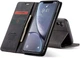 Чохол книжка Caseme з магнітом для iPhone XR чорний гаманець - зображення 3