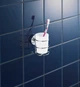 Настенный стакан для зубных щеток WENKO Vacuum-Loc® Milazzo, сталь, 7,5 x 11,5 x 9,5 см, хром - изображение 5