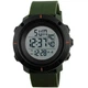 Часы наручные мужские SKMEI 1213AG ARMY GREEN BIG SIZE, брендовые мужские часы. Цвет: зеленый - изображение 1
