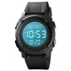 Часы наручные мужские SKMEI 1853BKWT BLACK, армейские часы противоударные. Цвет: черный - изображение 3