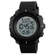 Годинник наручний чоловічий SKMEI 1213BK BLACK BIG SIZE, годинник тактичний протиударний. Колір: чорний - зображення 1