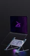Портативная подставка для ноутбука/планшета з Ice Vibe Pad с охлаждением и подсветкой Aluminium alloys Grey (VA-P11F-GR) - изображение 8