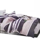 Комплект постільної білизни полуторний ZMW "Home Textiles" (37640) Темно-сірі+бежеві смуги - зображення 2