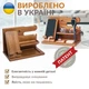 Настольный органайзер подставка с крючком Модифицированная Teslyar для телефона наушников часов Светло-коричневый (PP0006) - изображение 2