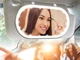 Зеркало для макияжа с LED-подсветкой, в салон автомобиля, с диммером, на аккумуляторе, с зарядкой от USB - изображение 1